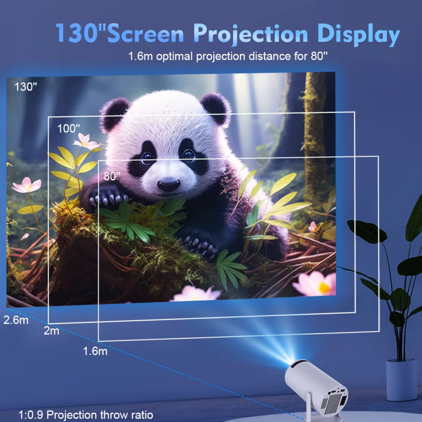 Compact WiFi Projector by Magcubic β Built-In Apps, 5G Streaming, Home Theater Ready