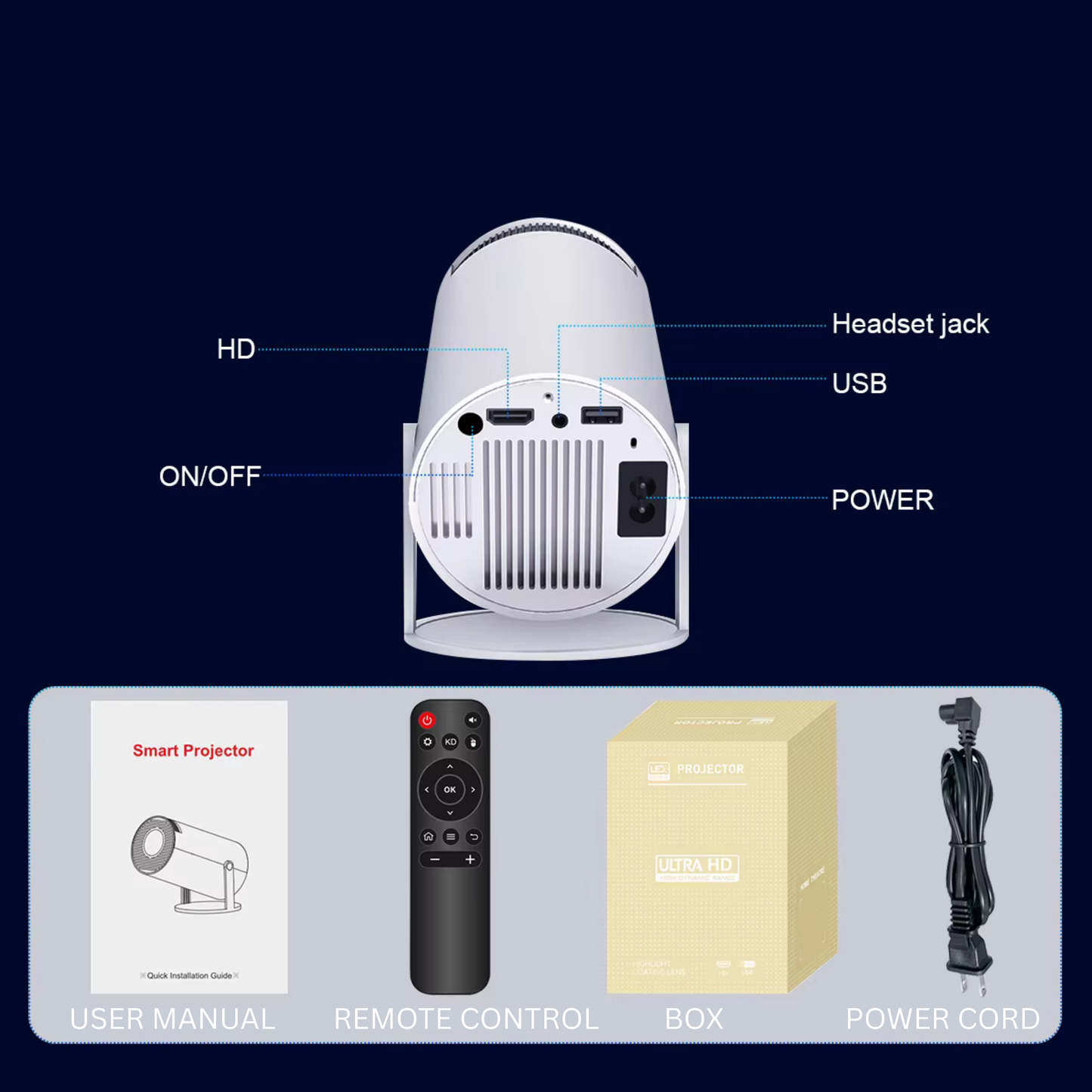 Compact WiFi Projector by Magcubic β Built-In Apps, 5G Streaming, Home Theater Ready