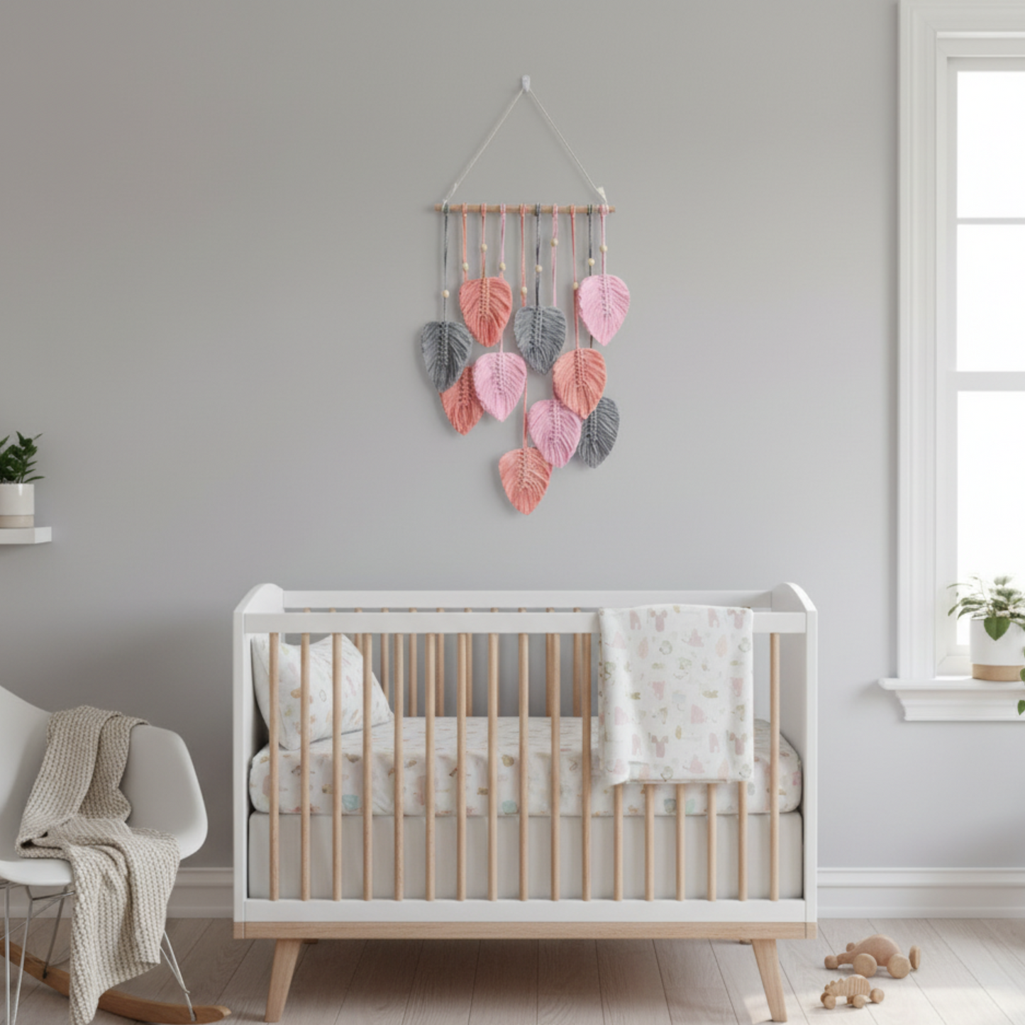 Modern Boho Leaf Macrame Wall Hanging