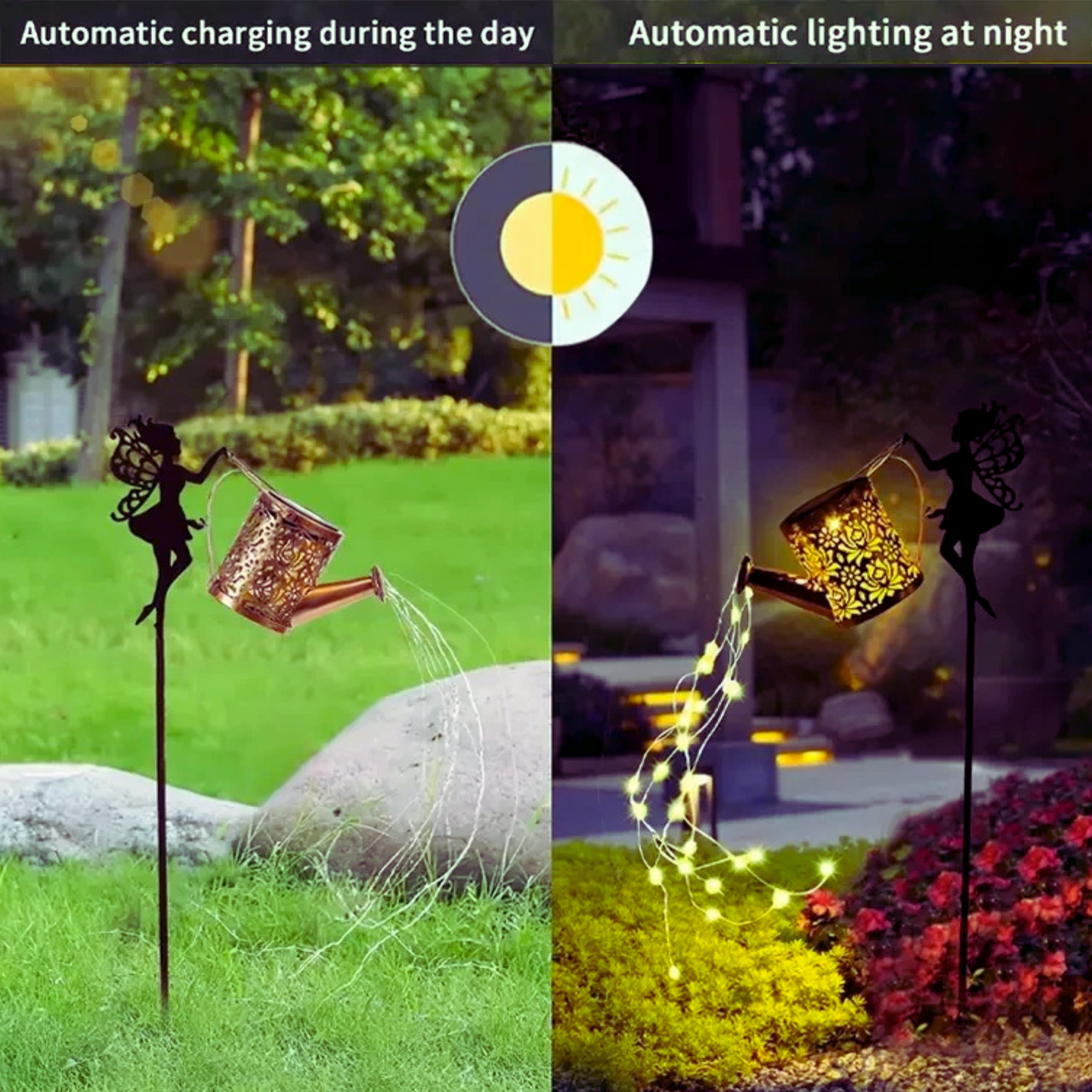 Enchanting Decorative Solar Waterfall Fairy Lights