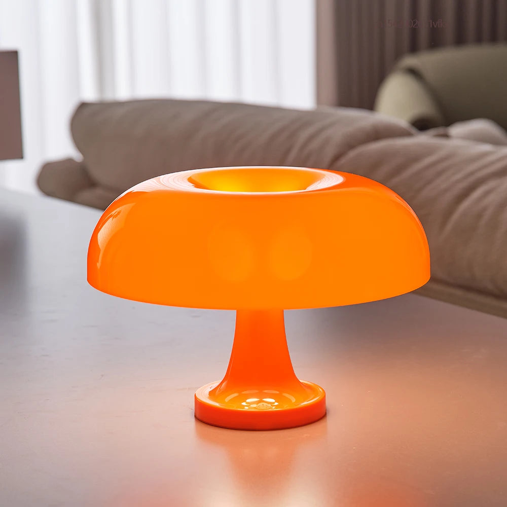 Mid-Century Modern Mushroom Lamp - Retro Inspired Design for Bedroom or Desk