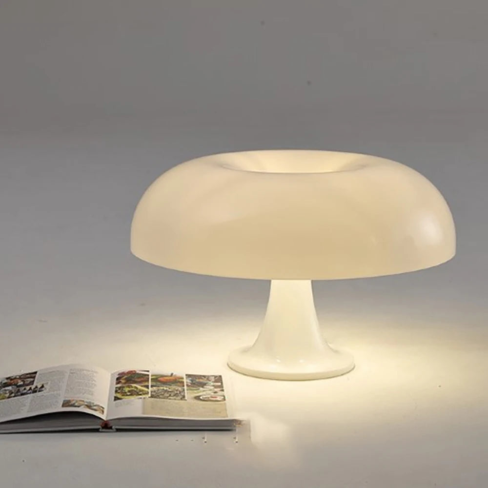 Mid-Century Modern Mushroom Lamp - Retro Inspired Design for Bedroom or Desk