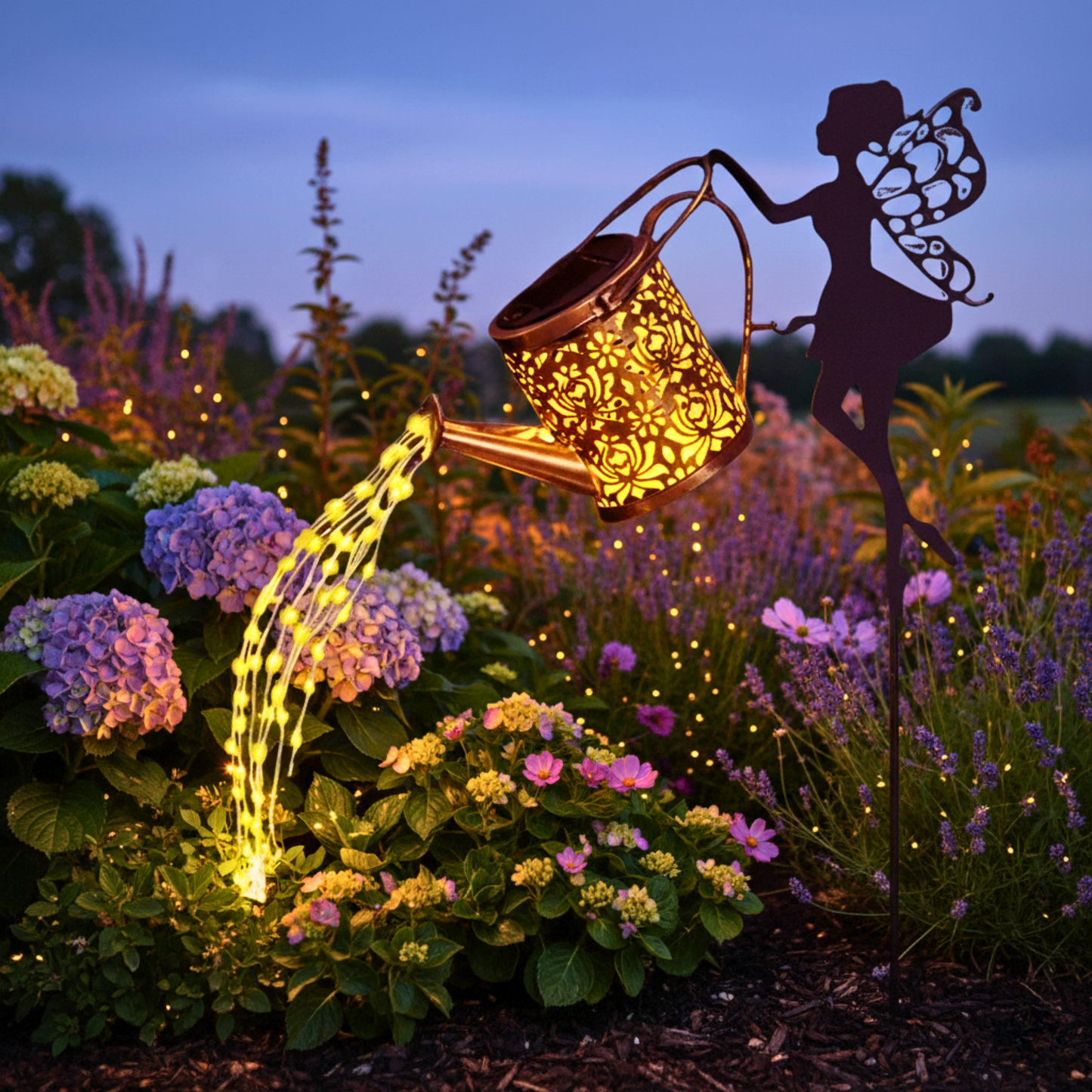 Enchanting Decorative Solar Waterfall Fairy Lights