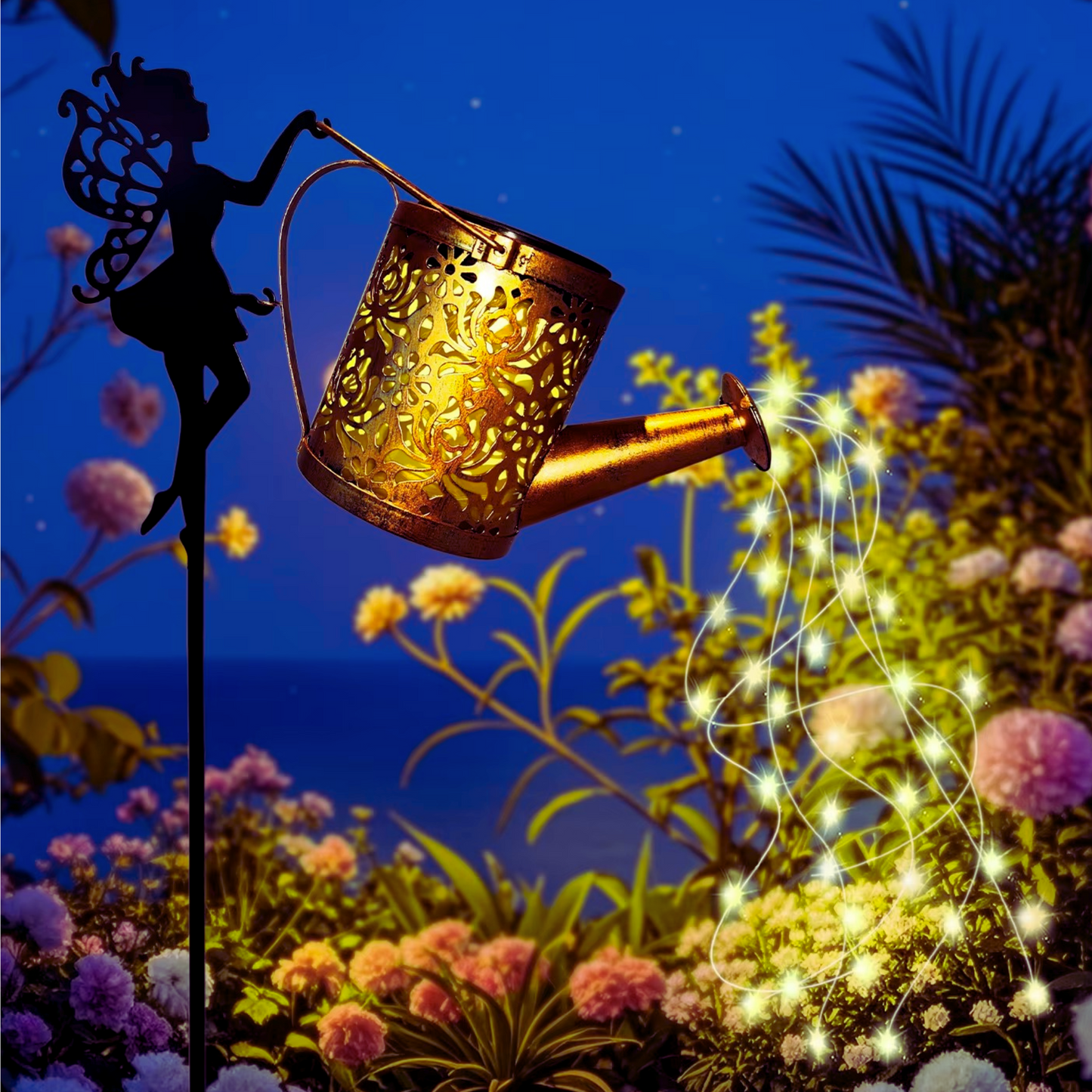Enchanting Decorative Solar Waterfall Fairy Lights