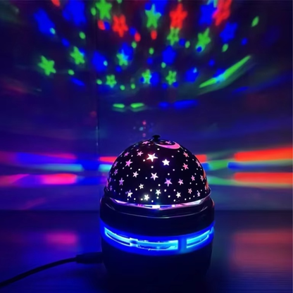 Starry Night & Crystal Rotating Galaxy Projector – USB Night Light
