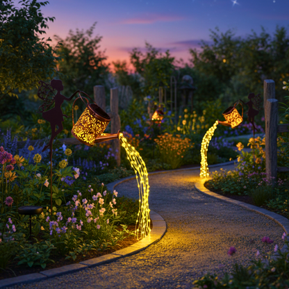 Enchanting Decorative Solar Waterfall Fairy Lights