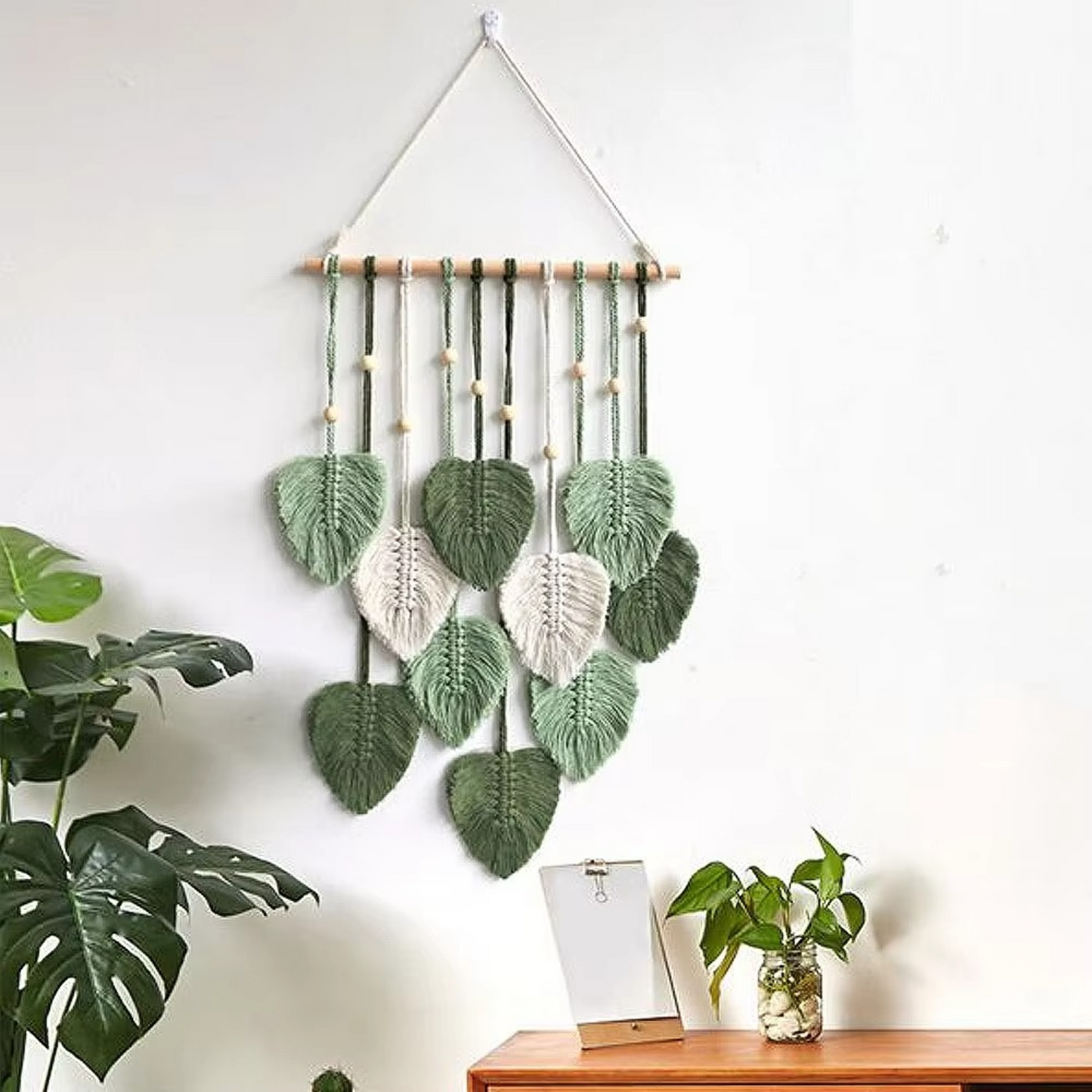 Modern Boho Leaf Macrame Wall Hanging