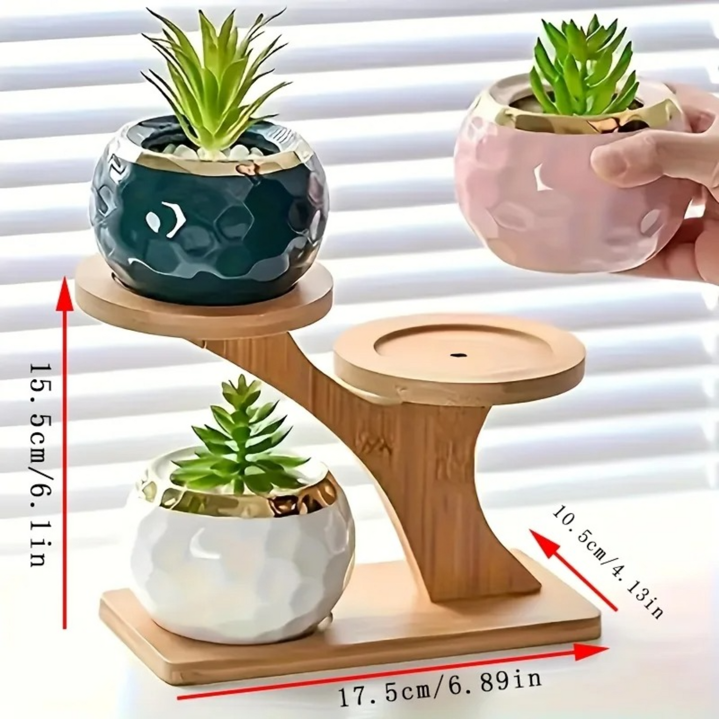 Three-Tier Bamboo Plant Stand