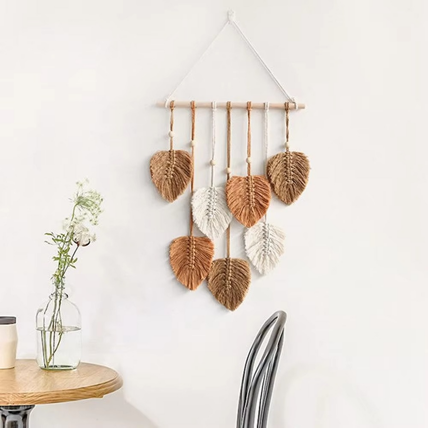 Modern Boho Leaf Macrame Wall Hanging