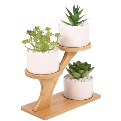 Three-Tier Bamboo Plant Stand