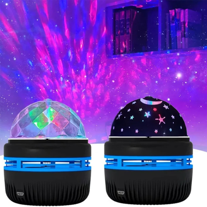 Starry Night & Crystal Rotating Galaxy Projector – USB Night Light