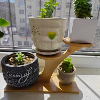 Three-Tier Bamboo Plant Stand