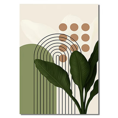 Three-Piece Botanical Canvas Set – Earthy Green Tones to Refresh Your Home