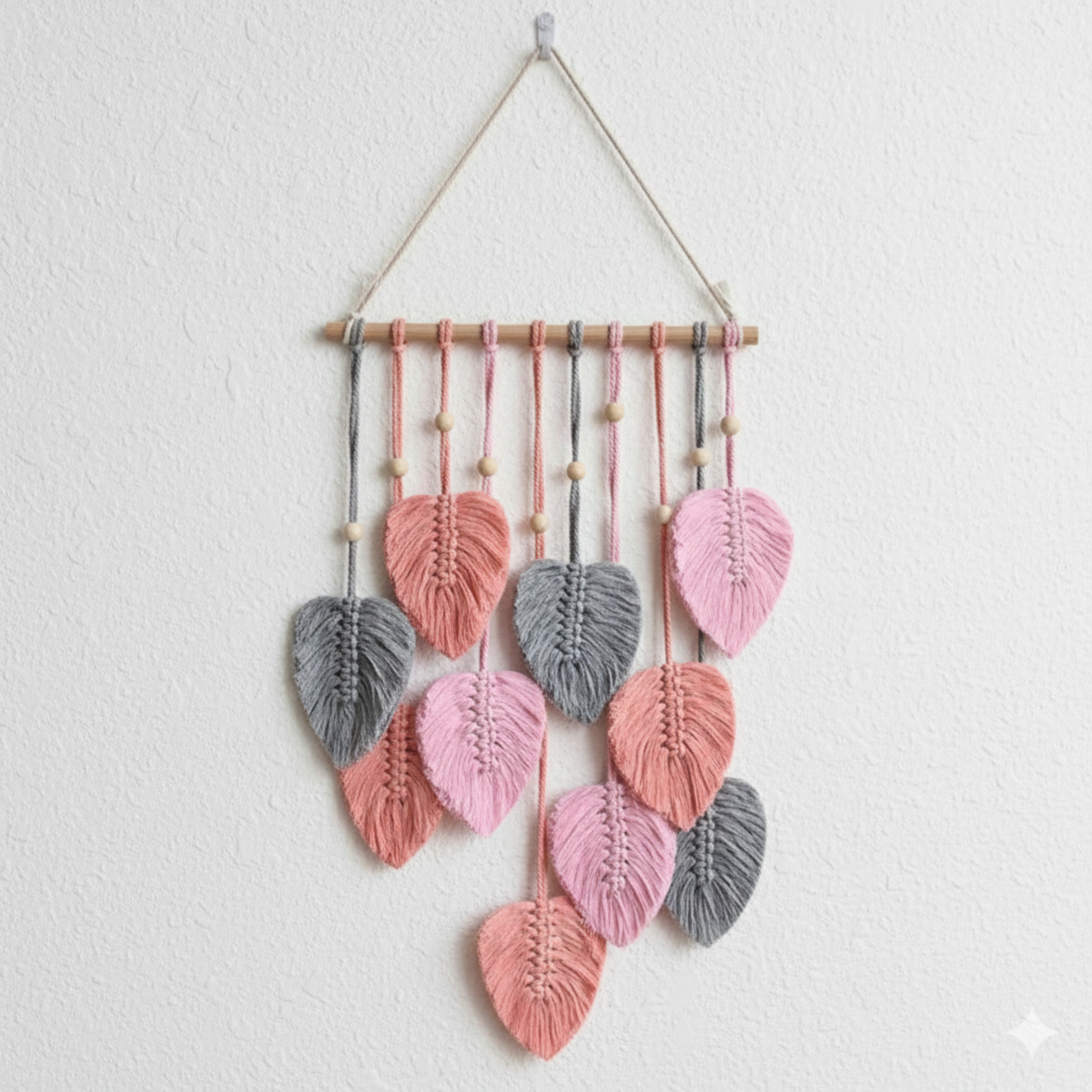 Modern Boho Leaf Macrame Wall Hanging