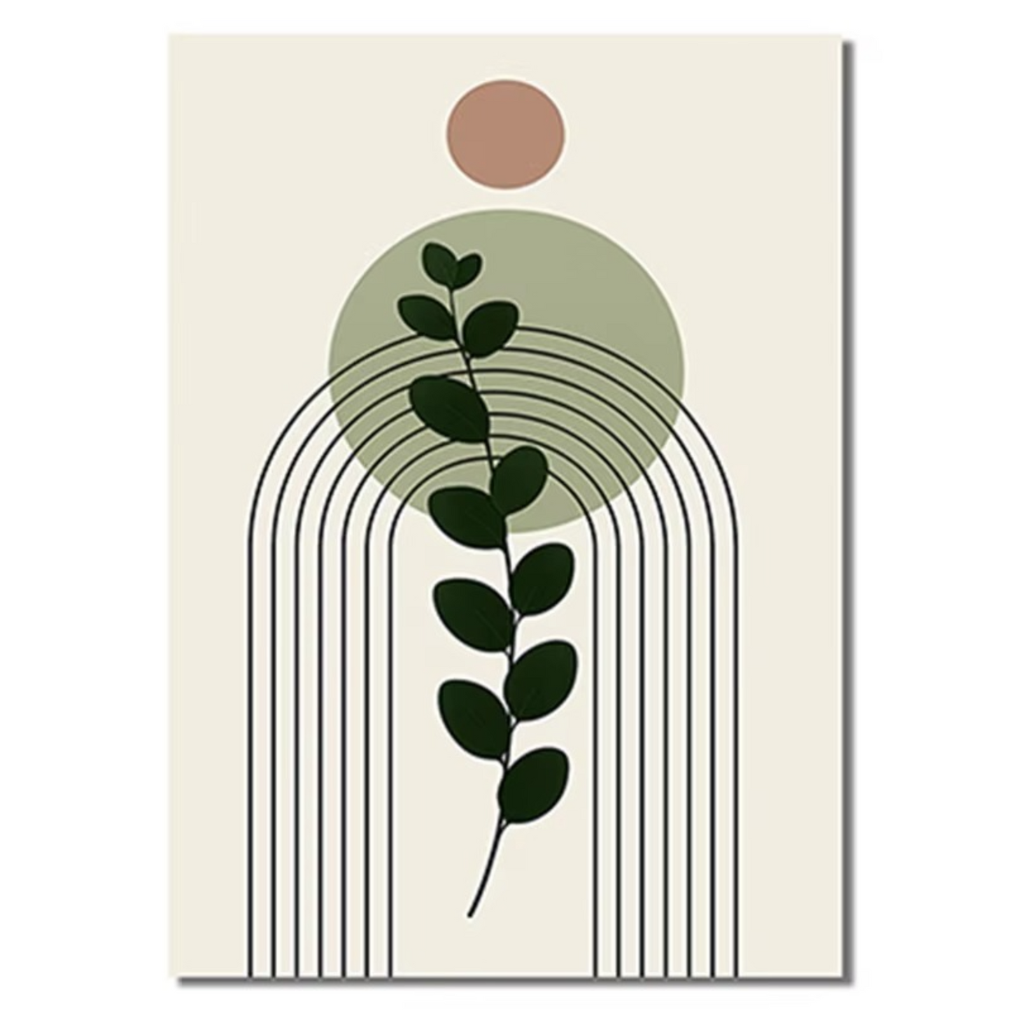 Three-Piece Botanical Canvas Set – Earthy Green Tones to Refresh Your Home