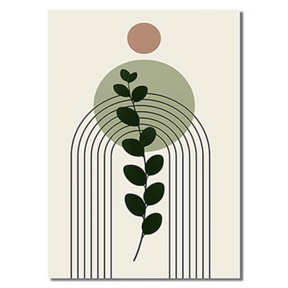 Three-Piece Botanical Canvas Set – Earthy Green Tones to Refresh Your Home