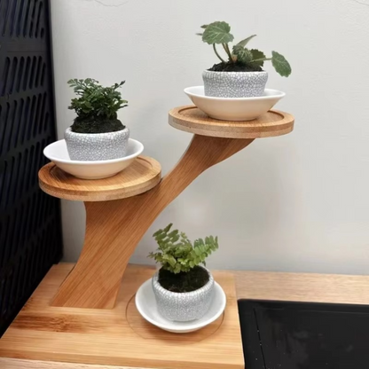 Three-Tier Bamboo Plant Stand