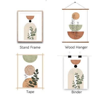 Botanical Scandi Canvas Trio - 3-Piece Boho Botanical Canvas Set