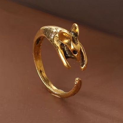 Adjustable Mouse Ring in Antique Silver or Gold