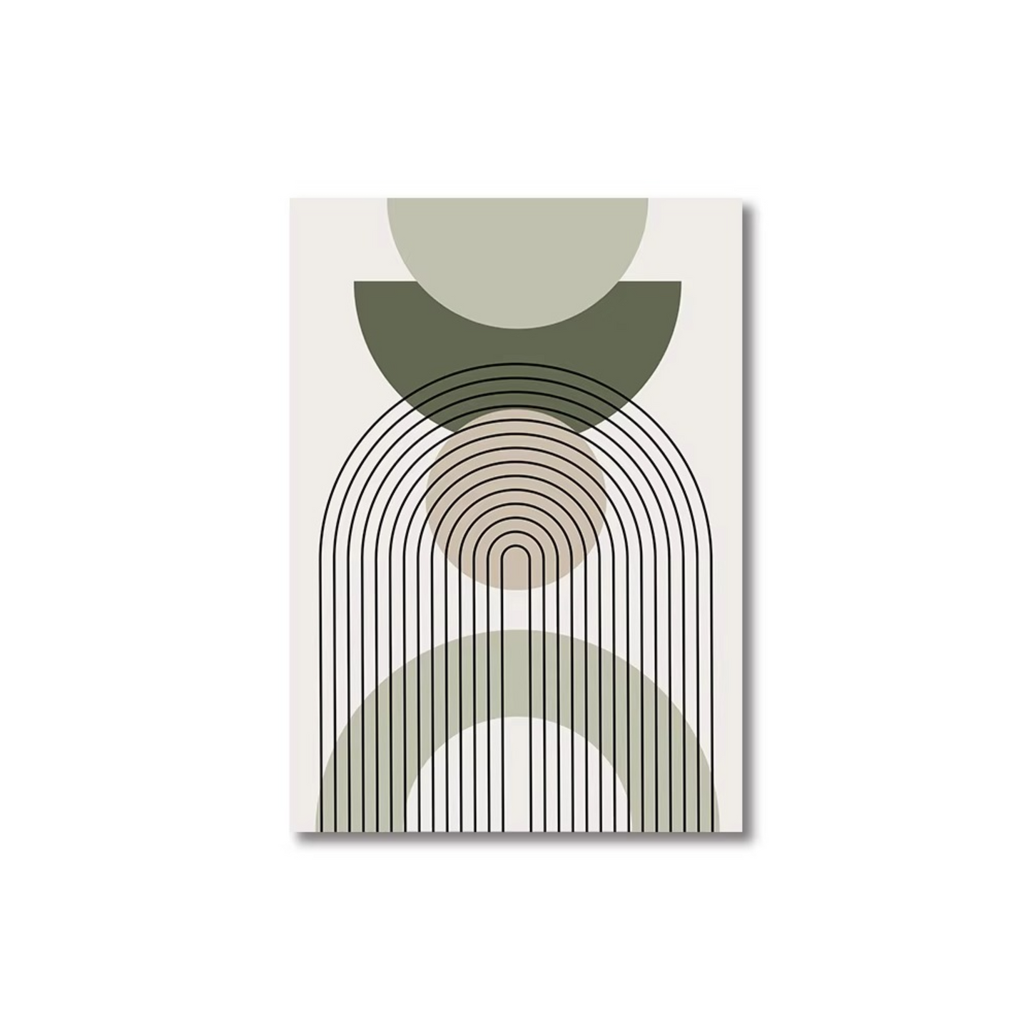 Sage Green Boho Abstract Trio – Stylish Canvas Prints for Contemporary Home Decor
