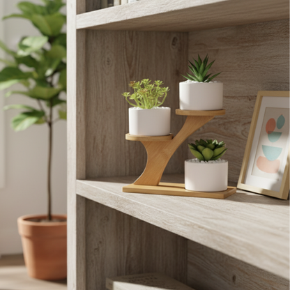 Three-Tier Bamboo Plant Stand