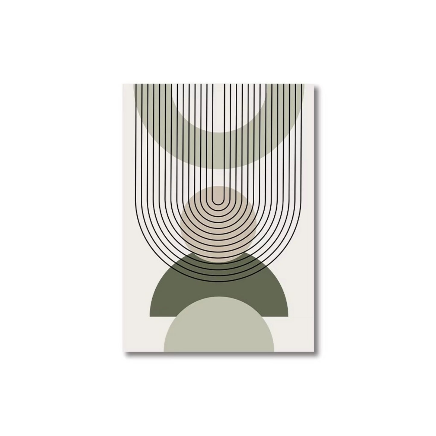 Sage Green Boho Abstract Trio – Stylish Canvas Prints for Contemporary Home Decor
