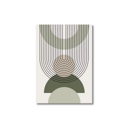 Sage Green Boho Abstract Trio – Stylish Canvas Prints for Contemporary Home Decor