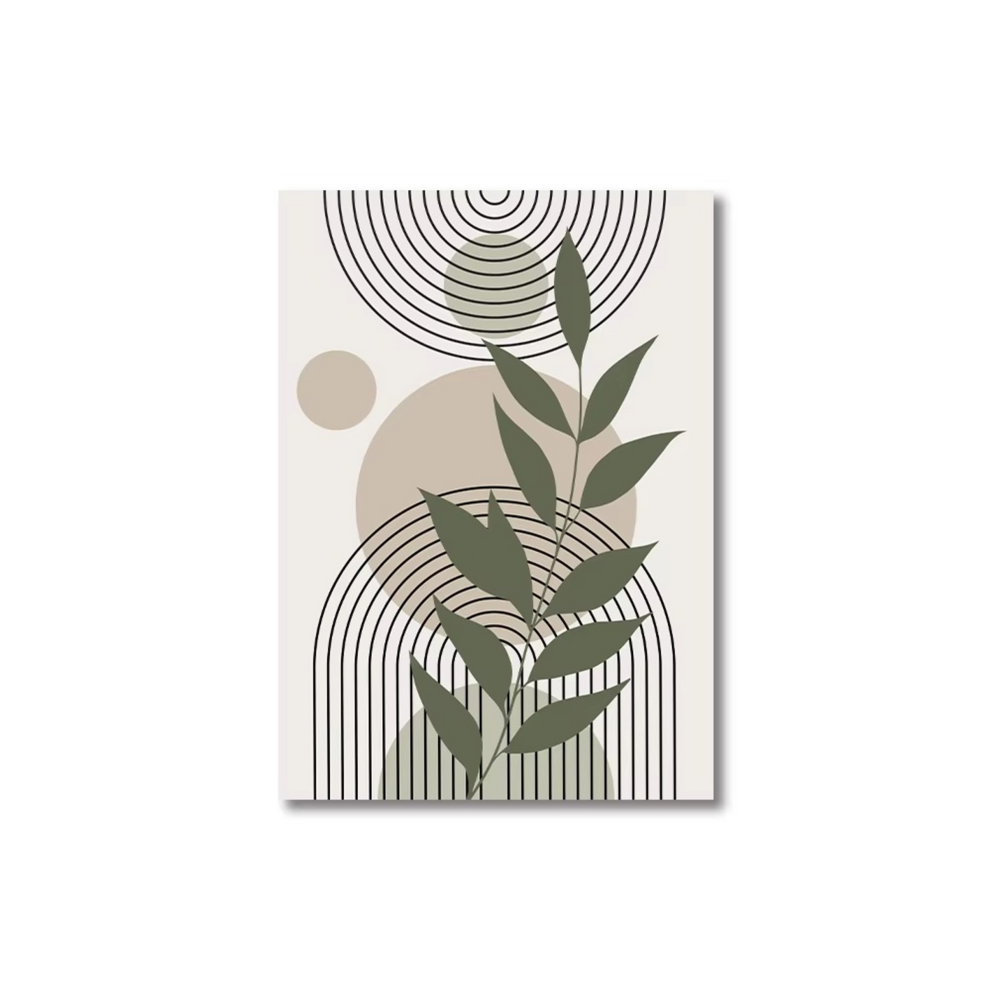 Sage Green Boho Abstract Trio – Stylish Canvas Prints for Contemporary Home Decor
