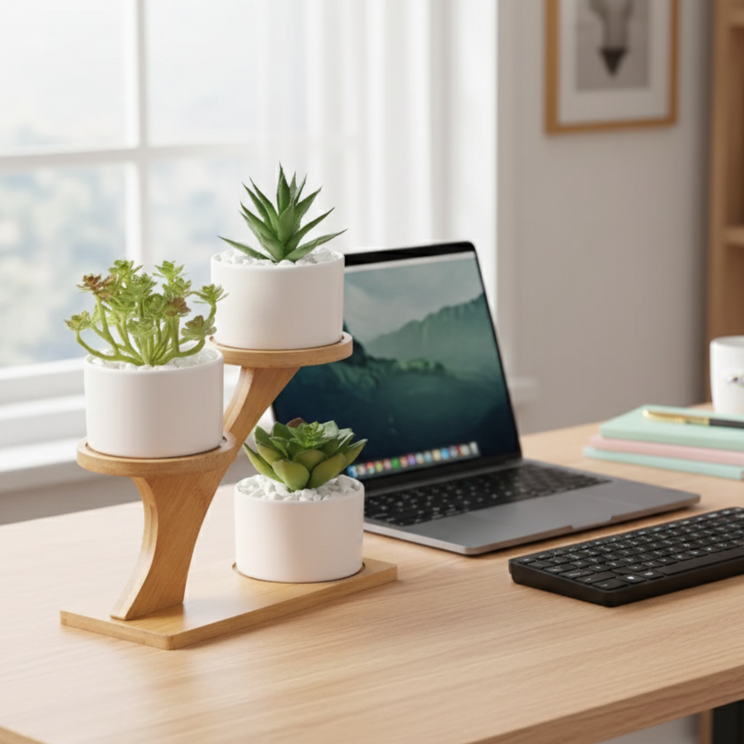 Three-Tier Bamboo Plant Stand