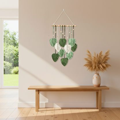 Modern Boho Leaf Macrame Wall Hanging