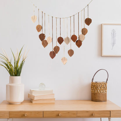Nature-Inspired Boho Leaf Macrame Wall Hanging