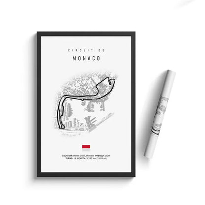 F1 International Track Circuit - White Single Piece Wall Art