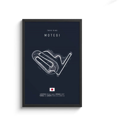 F1 International Track Circuit - Black Single Piece Wall Art