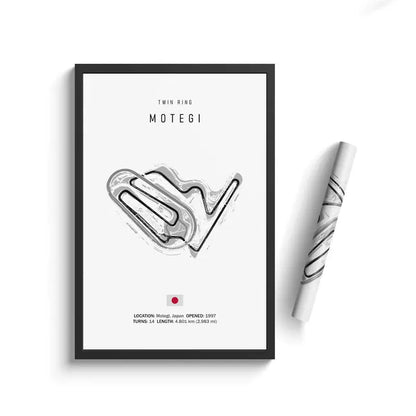 F1 International Track Circuit - White Single Piece Wall Art