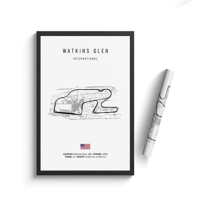 F1 International Track Circuit - White Single Piece Wall Art
