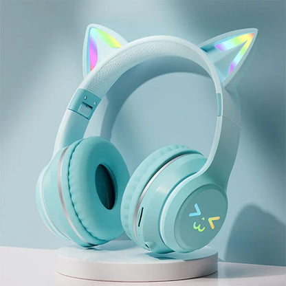 PurrBeat Pro Wireless Cat Earphones with Mic – Bluetooth 5.3, Detachable Cable, Alexa & Siri Support