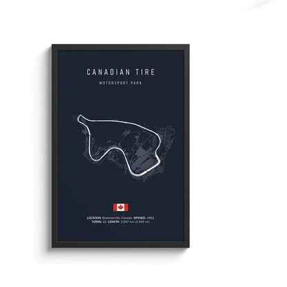 F1 International Track Circuit - Black Single Piece Wall Art