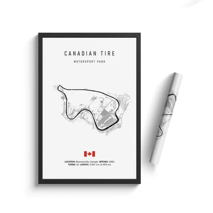 F1 International Track Circuit - White Single Piece Wall Art