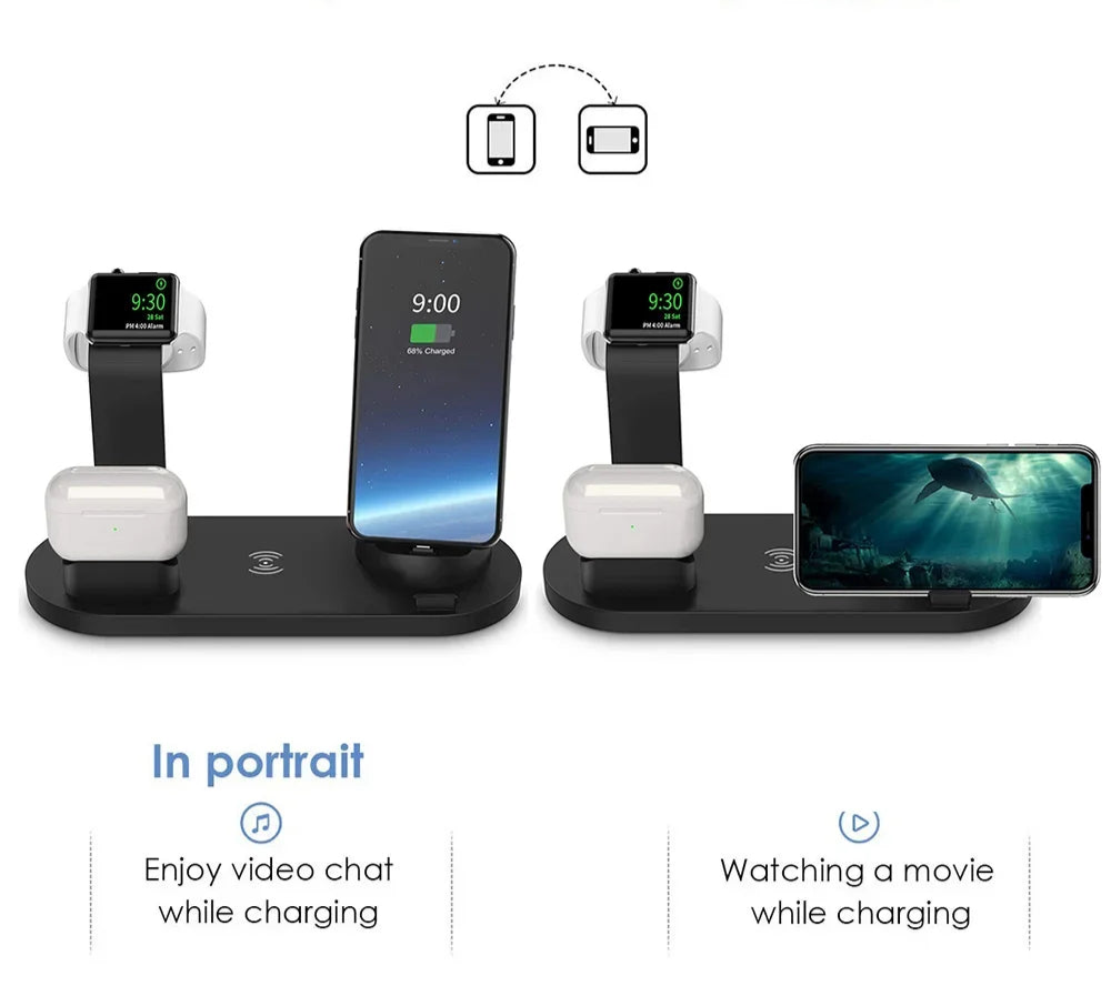 6 in 1 Wireless Charger Stand