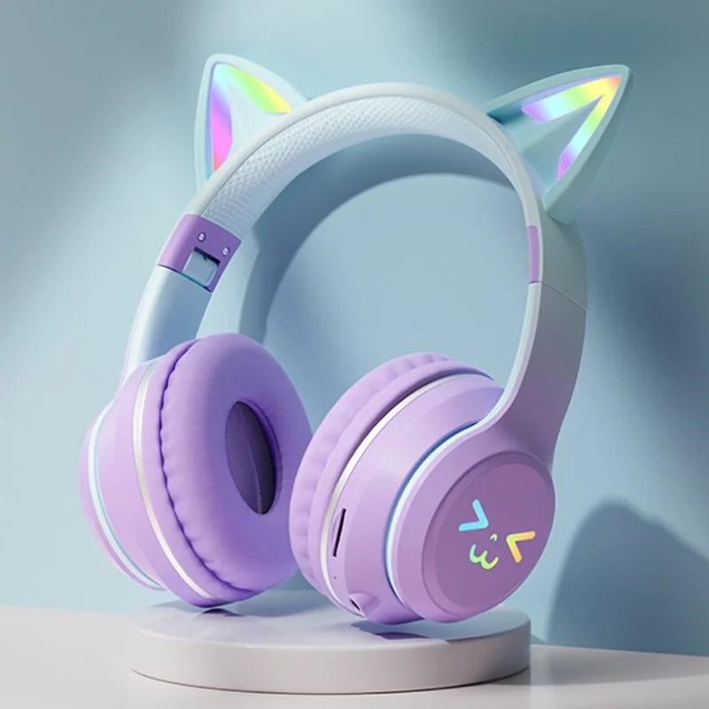 PurrBeat Pro Wireless Cat Earphones with Mic – Bluetooth 5.3, Detachable Cable, Alexa & Siri Support