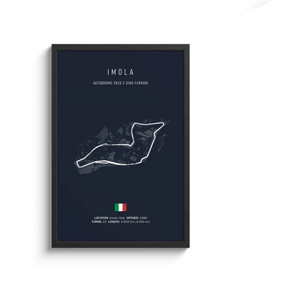 F1 International Track Circuit - Black Single Piece Wall Art