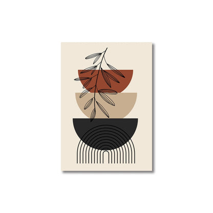 Modern Boho Wall Decor Set – Mid Century Style Canvas Prints in Warm Earth Tones