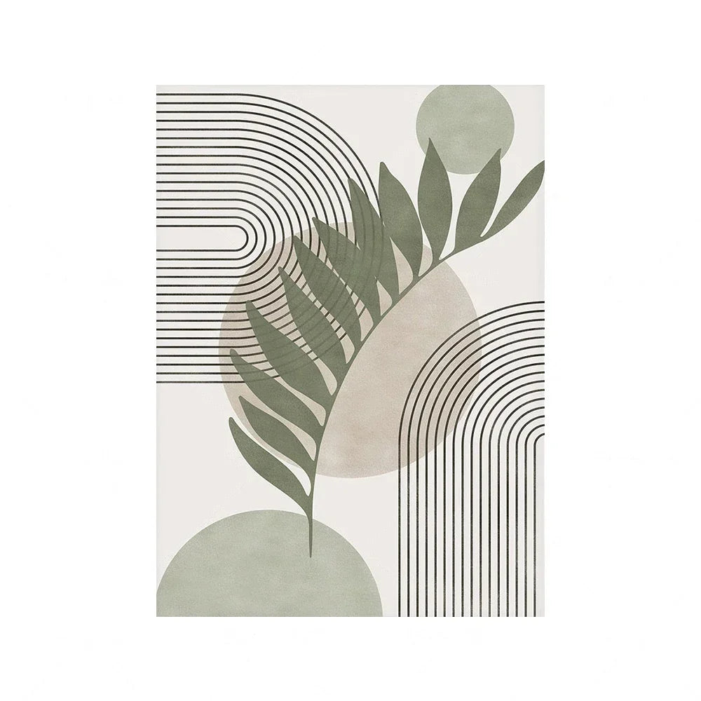 Sage Green Botanical Wall Art Set – 3 Minimalist Canvas Prints for a Calming, Nordic Vibe