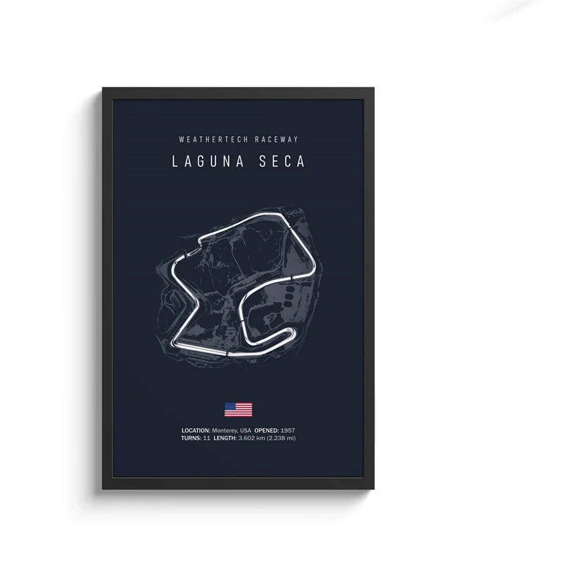 F1 International Track Circuit - Black Single Piece Wall Art