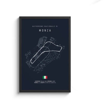 F1 International Track Circuit - Black Single Piece Wall Art