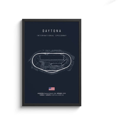 F1 International Track Circuit - Black Single Piece Wall Art