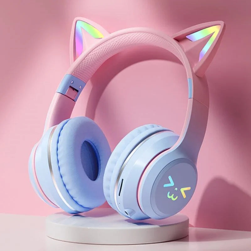 PurrBeat Pro Wireless Cat Earphones with Mic – Bluetooth 5.3, Detachable Cable, Alexa & Siri Support