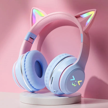 PurrBeat Pro Wireless Cat Earphones with Mic – Bluetooth 5.3, Detachable Cable, Alexa & Siri Support