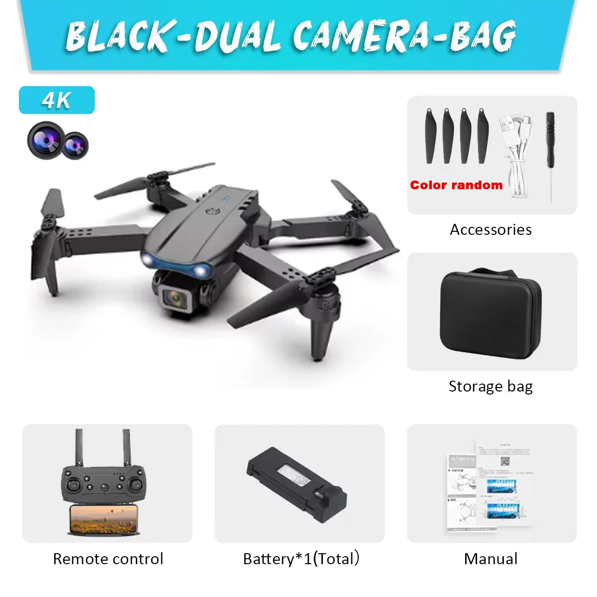 Smart Drone with 4K HD Dual Cameras