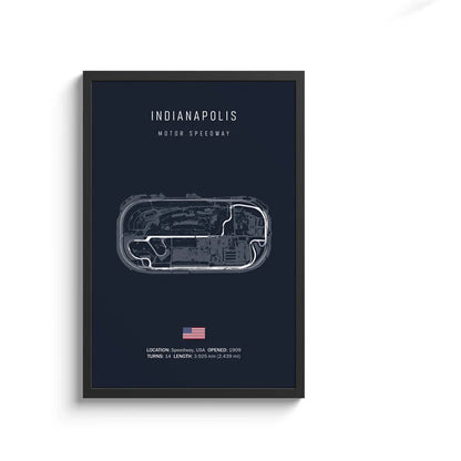 F1 International Track Circuit - Black Single Piece Wall Art